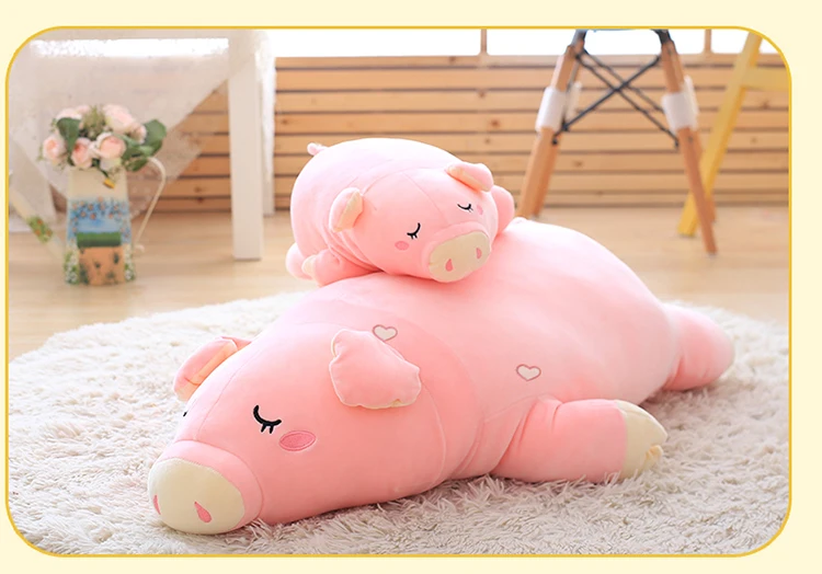 1 шт. Kawaii спальный поросенок Плюшевая Кукла Плюшевая Игрушка-животное свинья плюшевая игрушка-подушка милая игрушка для девочек для детей Детская Подарочная кукла
