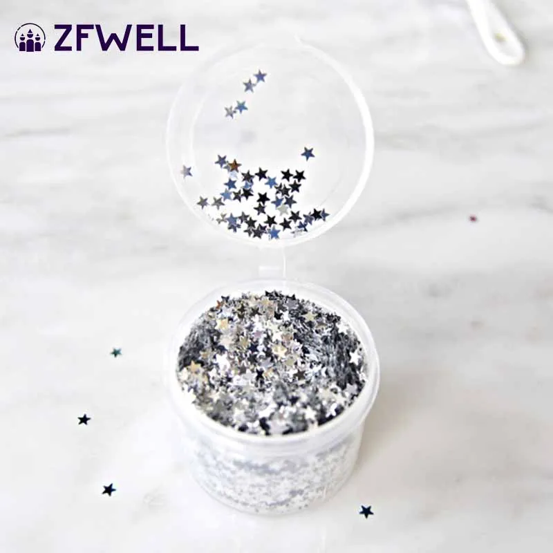 ZFWELL золотые и Серебристые Синие Маленькие блестки цвет звезды тема шар воздушные