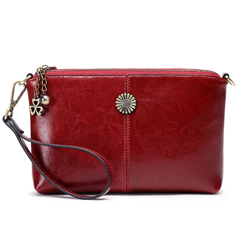 Высококачественные кожаные сумки на плечо для женщин 2018 новые винтажная женская