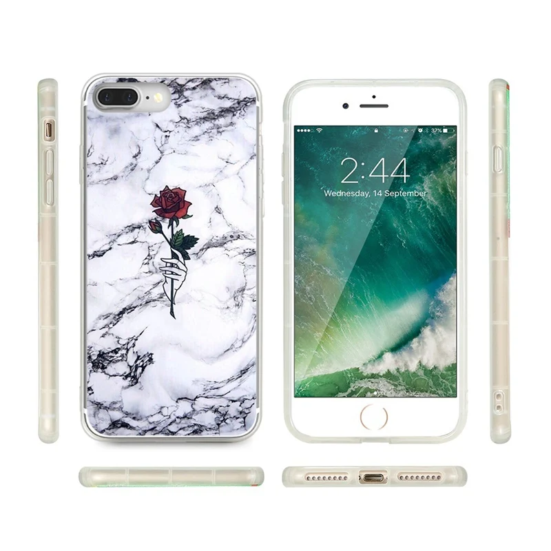 Чехол KISSCASE с мраморной розой для Samsung Galaxy S6 a7 2018 мягкий чехол из ТПУ a5 2017 Note 9 |