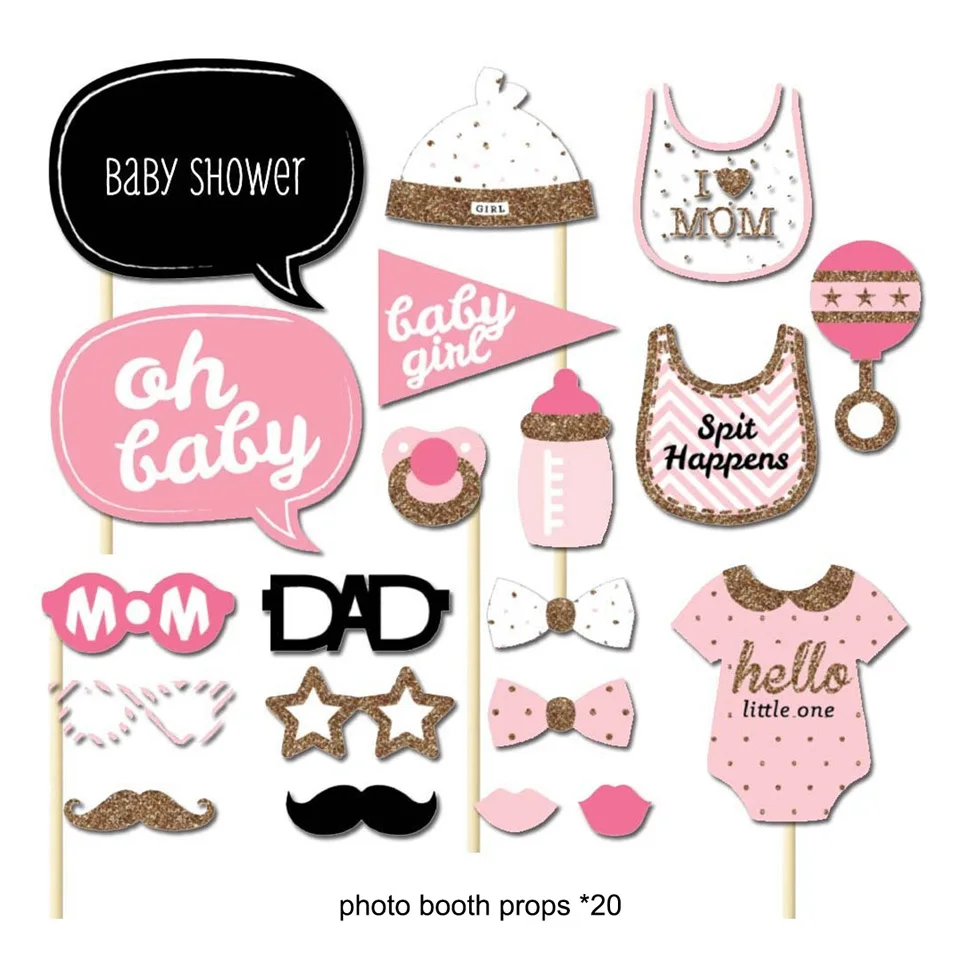 NICROLANDEE 92 шт./компл. для маленьких девочек душ вечерние Decora DIY воздушный шар бумажный фонарь ткань вентиляторы скатерть мама быть створки реквизит