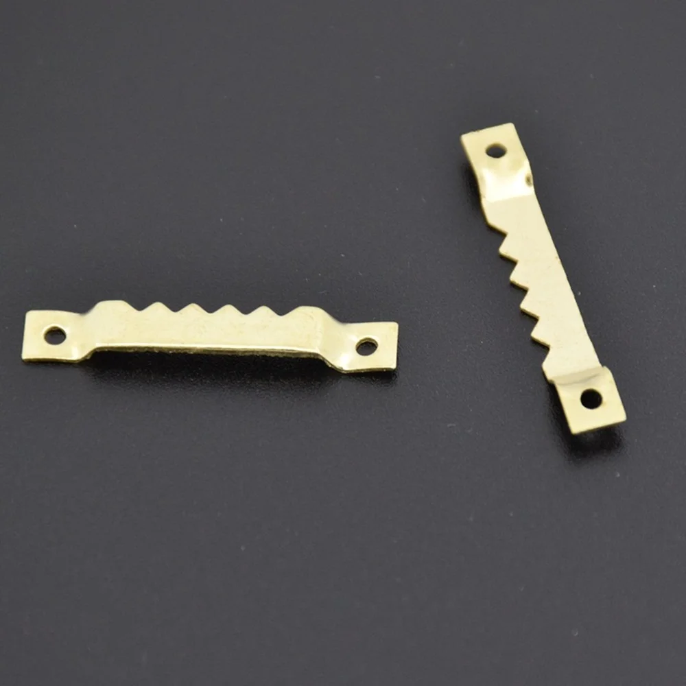 Бесплатная доставка 50 шт./лот Позолоченные без гвоздей пилообразные вешалки для