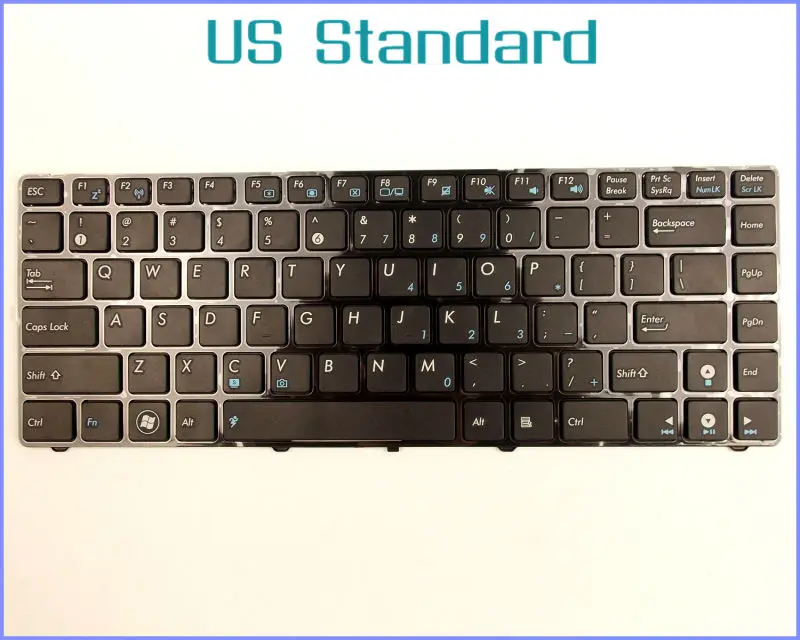 Клавиатура для ноутбука ASUS N43S N43SL N43SN X42 X43 X43J UL30 UL80 P42 UL80V UL80A UL30A с черной рамкой |