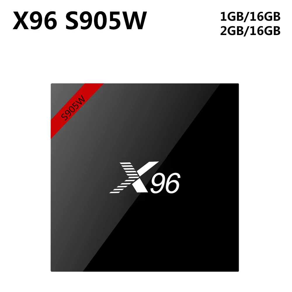 ТВ приставка X96 X96W Android 7 1 Amlogic S905W + 8 Гб 2 16 ГБ Bluetooth поддержка 4 ГГц Wi Fi HD 4K медиаплеер