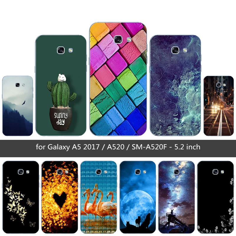 Для Samsung Galaxy A5 2017 чехол 5 2 &quotсиликоновые чехлы для (2017) A520F задняя крышка мягкий TPU