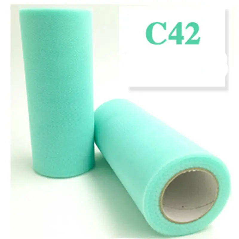 C42 Детский фатиновый рулон, 5 см, 15 см, 25 ярдов, рулонная тканевая юбка-пачка для вечеринки, подарок на день рождения, сделай сам, свадебные украшения, вечерние принадлежности - Цвет: C42