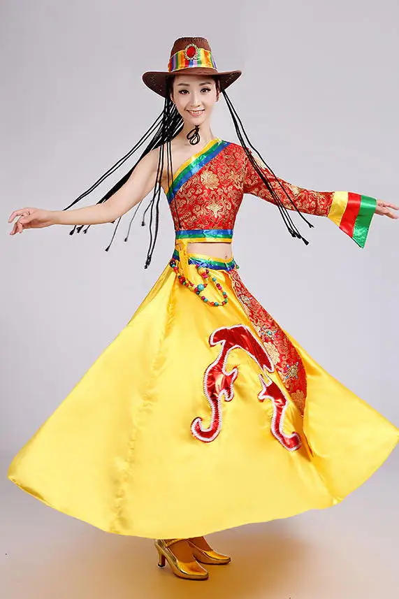 Новая тибетская одежда новые тибетские танцевальные костюмы Kangding love songs yo