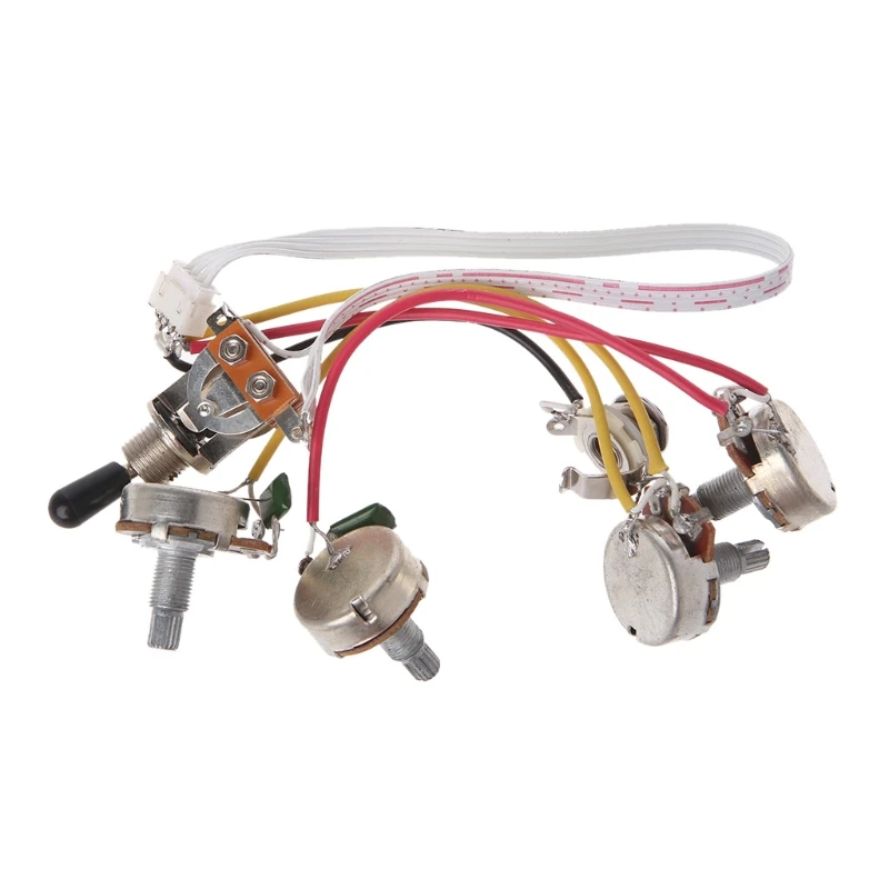 LP Electric Guitar Wiring Harness Kit 3 Way Toggle Switch 2 Volume Tone Jack | Спорт и развлечения