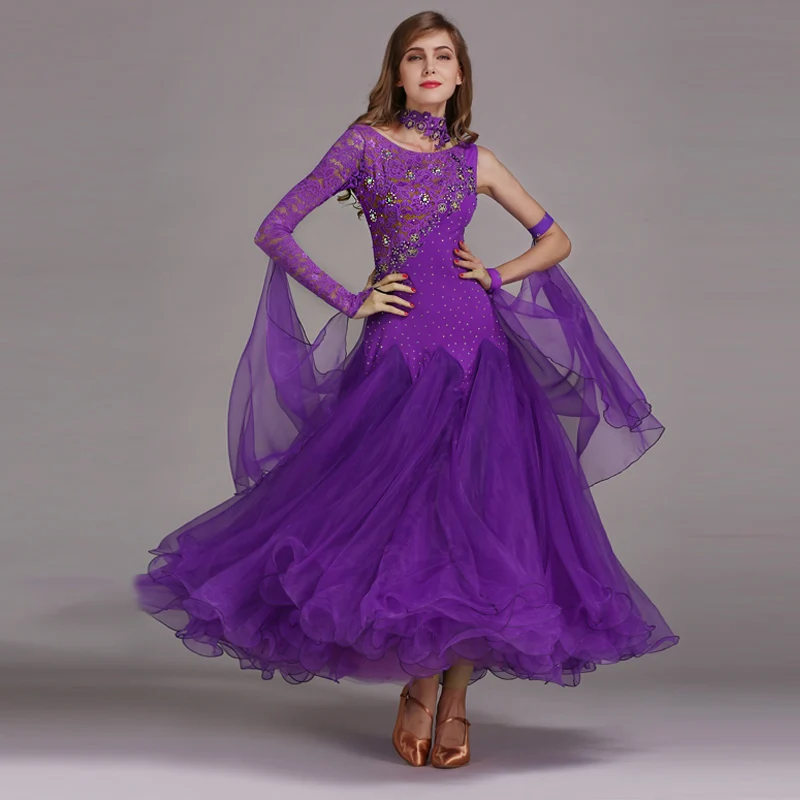 Женские платья Foxtrot Flamico женский костюм для бальных танцев с одним рукавом вальса