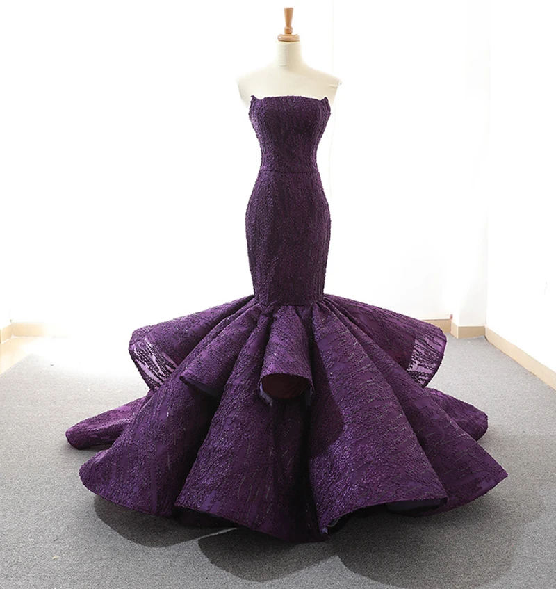 RSM66614 mermaid red wedding party dresses sexy strapless blue corset prom dress  purple trumpet dress green evening dress 2020