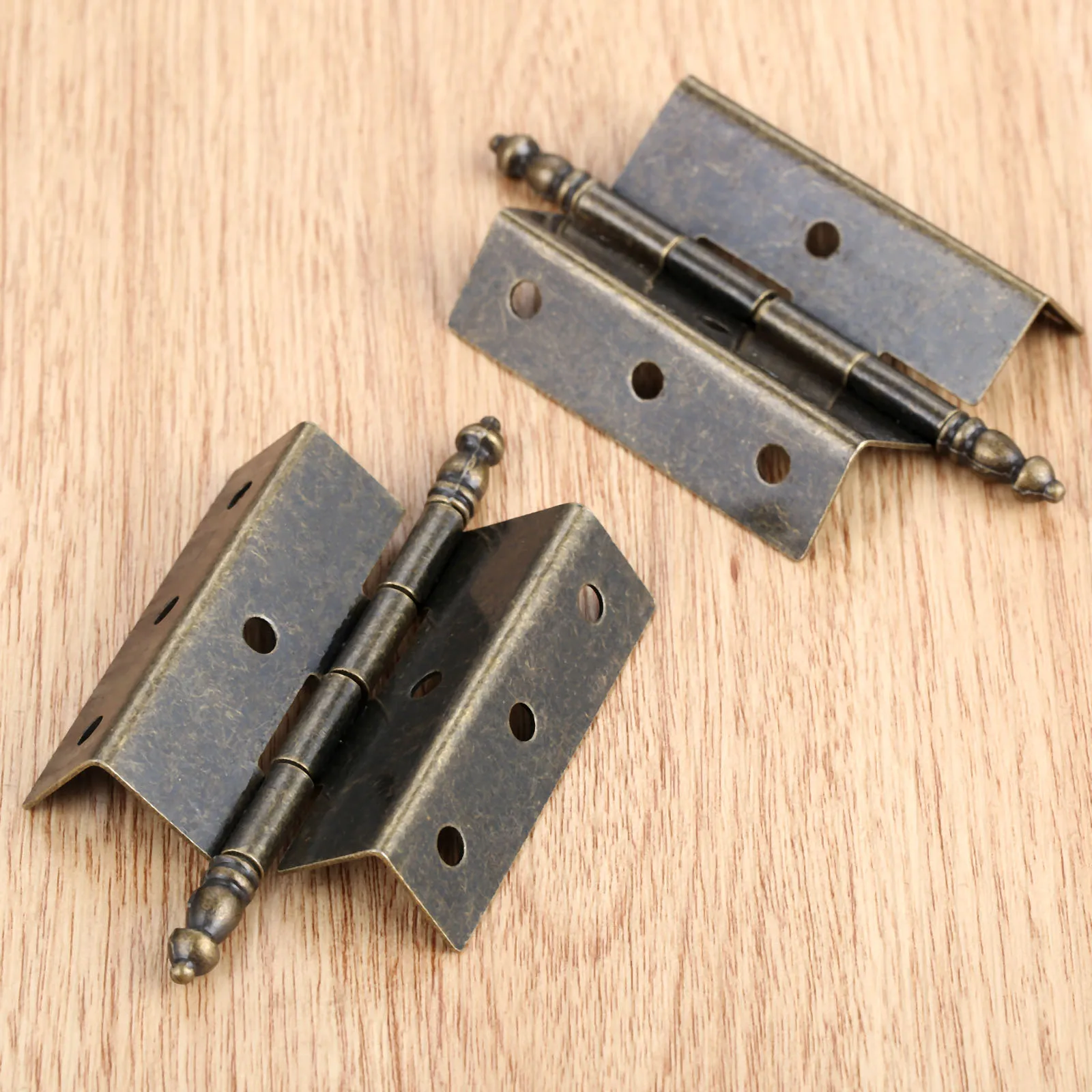 2 шт. бронзовые шарниры старинный винтажный тон двери шкафа багажная Корона петля