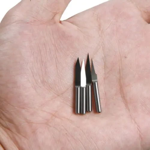 20pcs 10 15 20 30 degree 3.175mm Carbide PCB Engraving Bits CNC Router Tool 0.1mm | Инструменты