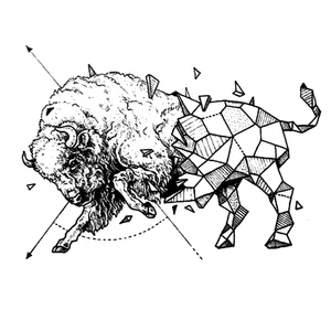 Водостойкие временные тату-наклейки Морской бык, хна, тату для боди-арта, искусственная татуировка