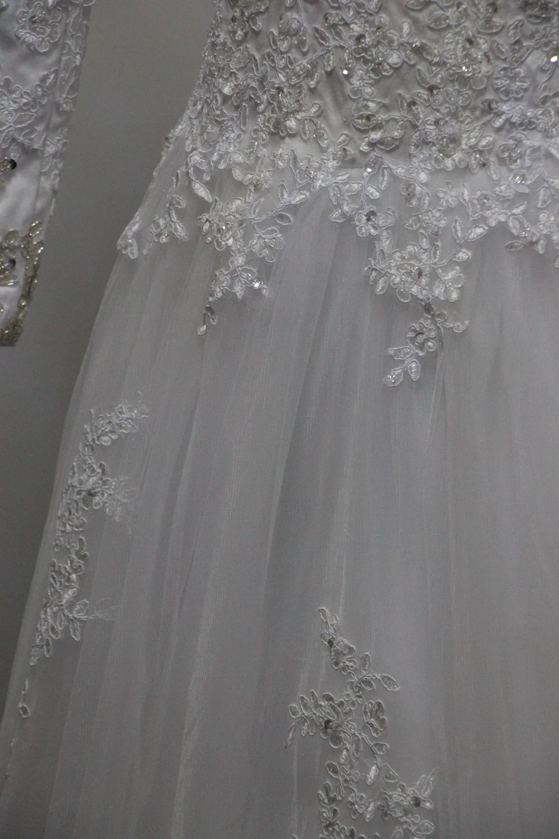 New Arrival White Long sleeve Wedding dresses 2021 Lace Beaded A-Line gown for Bridal vestido de noiva | Свадьбы и торжества