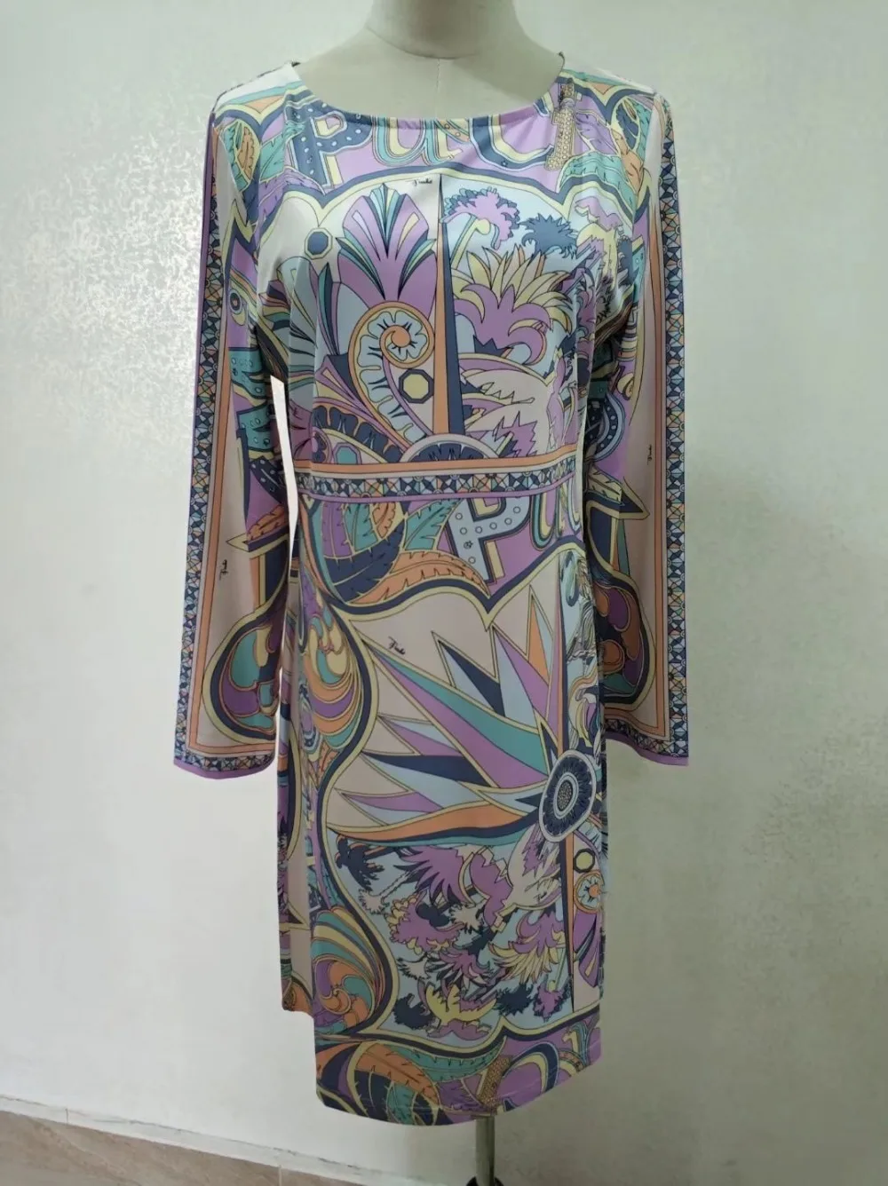 Новейшая мода 2018 epucci дизайнерское платье женское с длинным рукавом элегантное