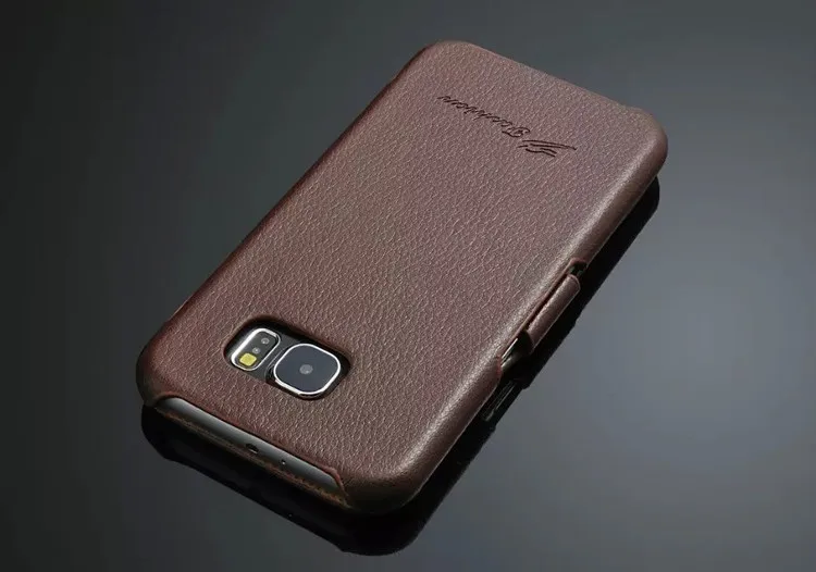 Модный чехол книжка из 100% натуральной кожи для Samsung Galaxy S6 G9200 высококачественный