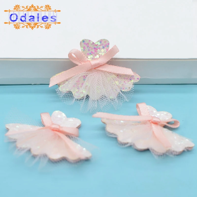 20 шт. сетка платье с аппликацией для девочек женские аксессуары волос &quotсделай