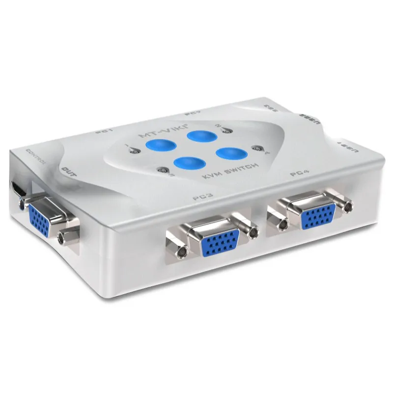 MT-Viki Kvm-переключатель VGA USB 4 порта проводной пульт дистанционного управления