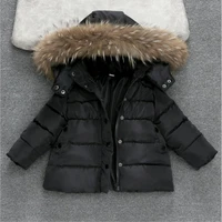 2021 winter kids cotton coats for girls boys warm winter jacket baby children winter clothes hooded outerwear coats white red