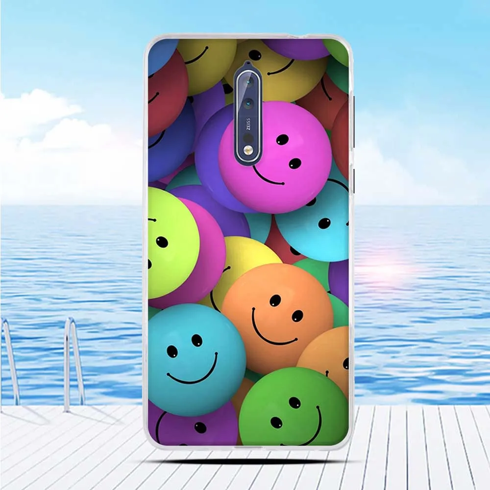 Мягкий силиконовый чехол из ТПУ с 3d-рельефным рисунком для Nokia 8 | Мобильные