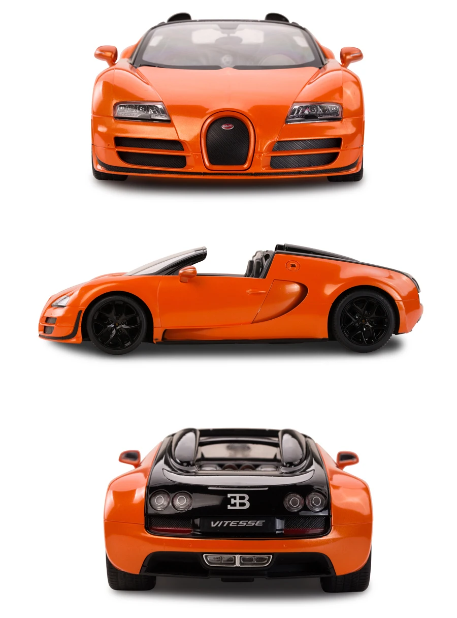 Rastar Bugatti Радиоуправляемая машинка 1:14 Veyron Grand Sport Vitesse, игрушки на пульте дистанционного управления для мальчиков, модель игрушек, электронные машинки для детей, подарок на день рождения
