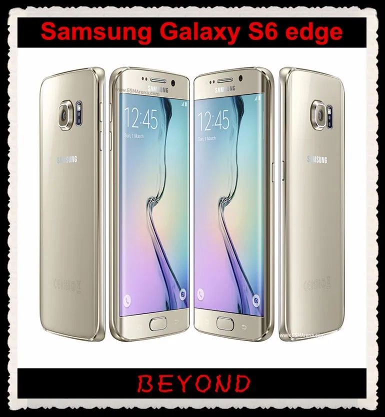 Samsung Galaxy S6 edge, разблокированный мобильный телефон 4G LTE GSM Android G925A, версия AT& T, четыре ядра, 5,1 дюймов, 16 МП ram, 3 ГБ rom, 32 ГБ