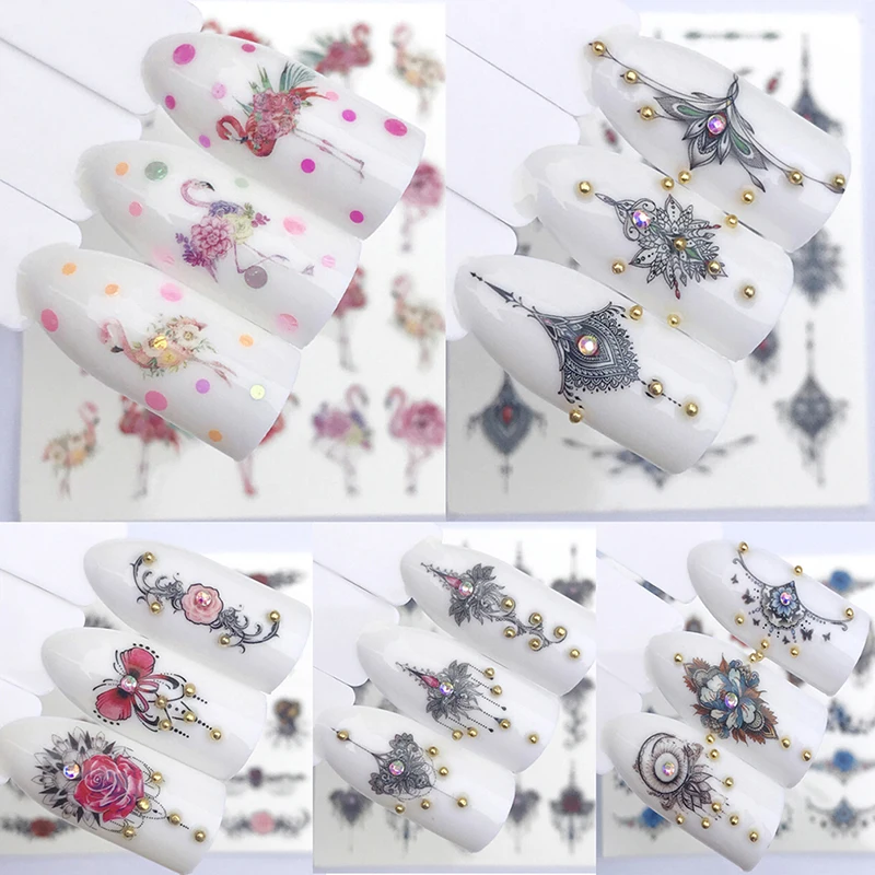 Новинка 2 листа наклейки на ногти цветок животное фруктовый лист 19 видов