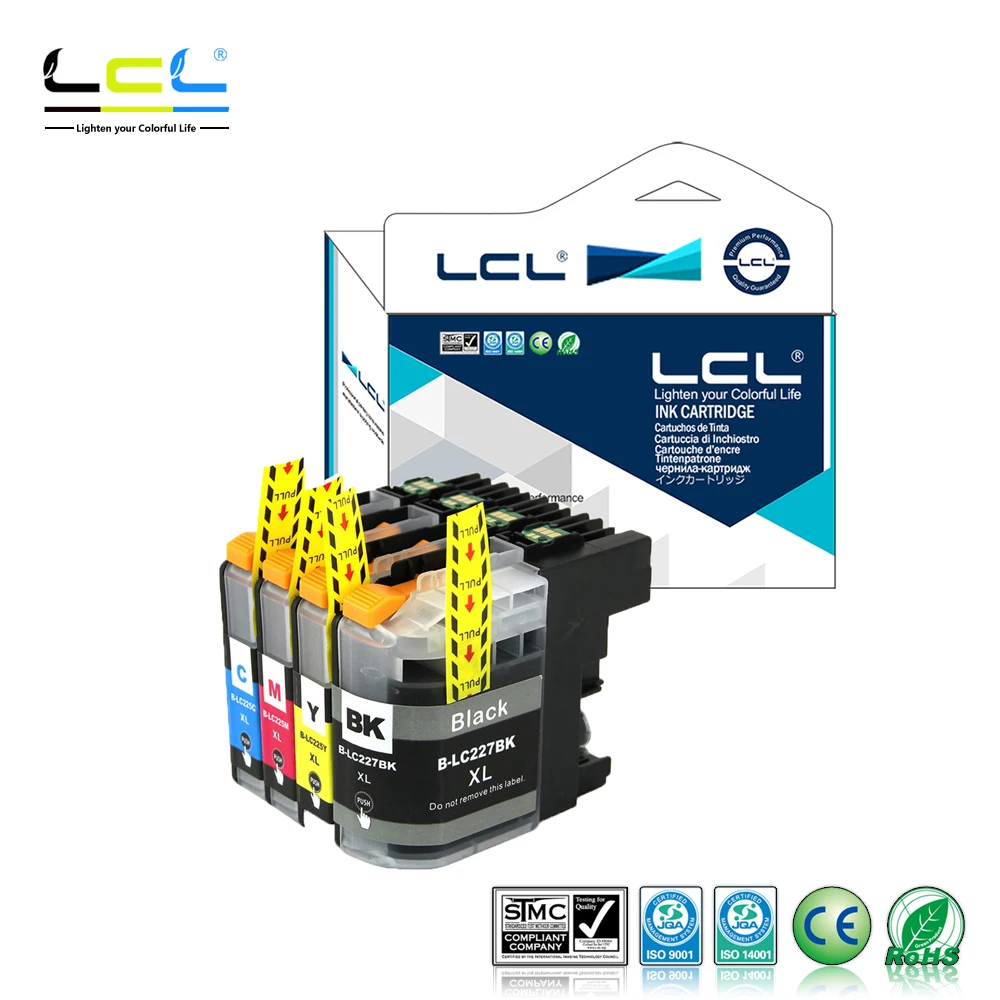 

LCL LC227XL LC227XL LC227 LC225 LC227XLBK LC225XLC LC225XLM LC225XLY (4-Pack) Ink Cartridge Compatible for Brother MFC-J4420DW