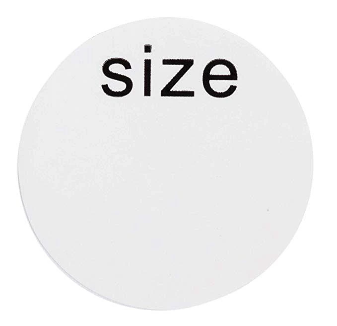 500 шт/рулон Белая круглая одежда &quotразмер&quot пустые наклейки Скрапбукинг клейкие