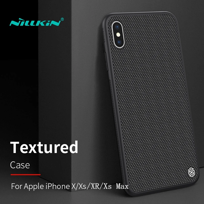 Nillkin for iPhone X XR XS Max Case Cover Hard PC + Soft TPU Frame Nylon Texture Back iPhoneX 10 Ten Shockproof |