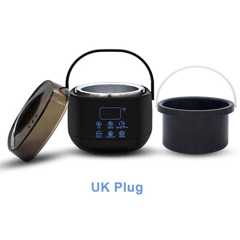 UK Plug Профессиональный нагреватель воска, мини Спа Ручной эпилятор для ног, парафиновый воск, перезаряжаемая Машина Для Депиляции Тела, инструмент для удаления волос - Цвет: UK Plug