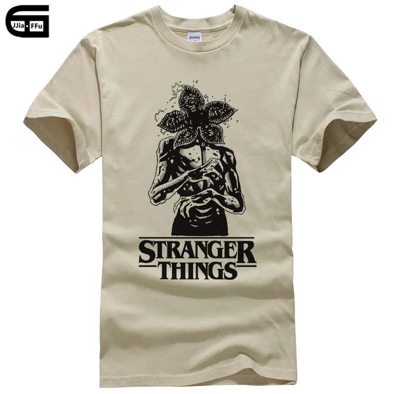 New Street Brand Stranger Things T Shirt Men Funny Strange Demogorgon T-shirt Summer Short Sleeve Print Tee Male Clothing T214