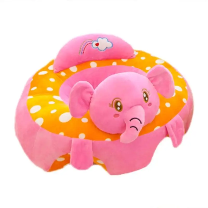 Portable Feeding Chair Baby Seats Sofa Toys Cartoon Animal Seat Support Seat Kids Plush Toy - Цвет: without  cotton