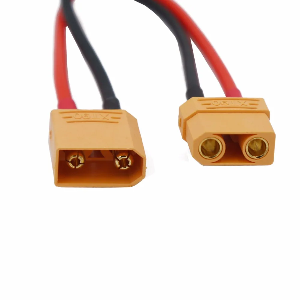 5 пар/лот XT90 RC кабельный разъем для аккумулятора штекер с 14AWG силиконовой