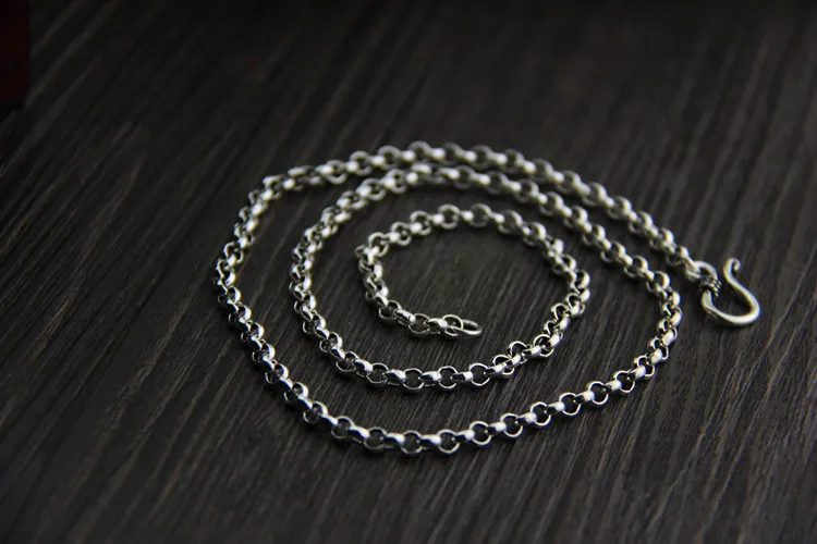 Женское ожерелье из серебра 925 пробы C & R винтажное тайского длинное цепочка на