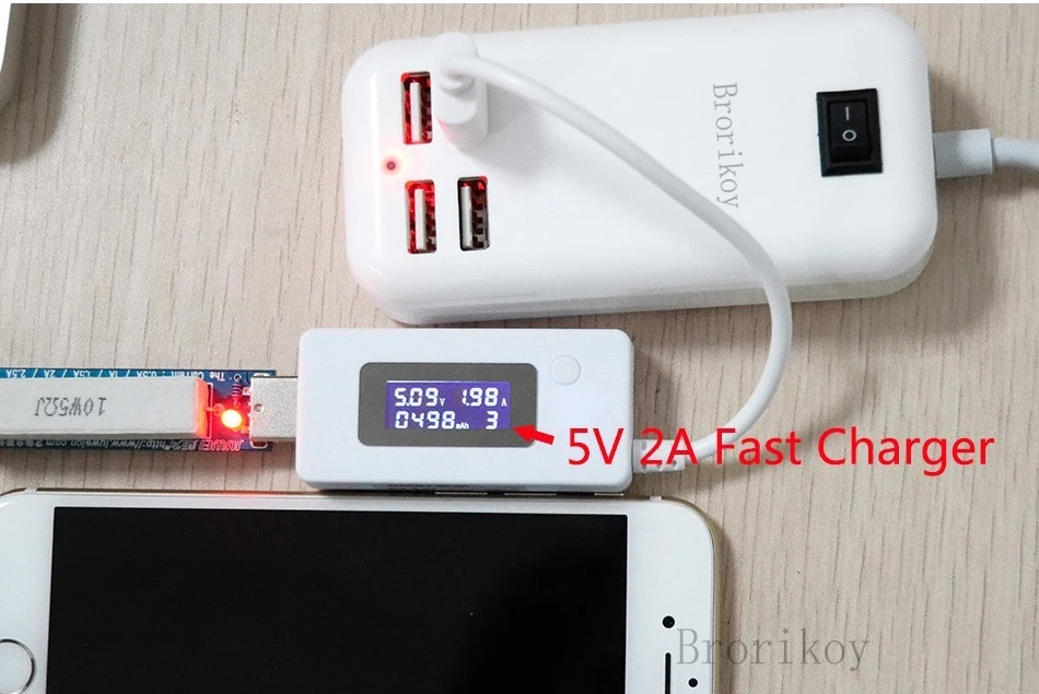 Настенное зарядное устройство USB с 4 портами, штепсельная вилка европейского стандарта, 15 Вт, 3 А, устройство-адаптер для мобильного телефона, устройство быстрой зарядки для iPhone, samsung, Xiaomi, Brorikoy