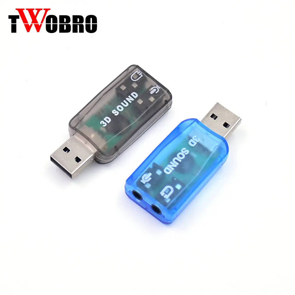 Синий черный зеленый 50 шт./лот Виртуальный 5 1 USB 2 0 внешний микрофон/динамик