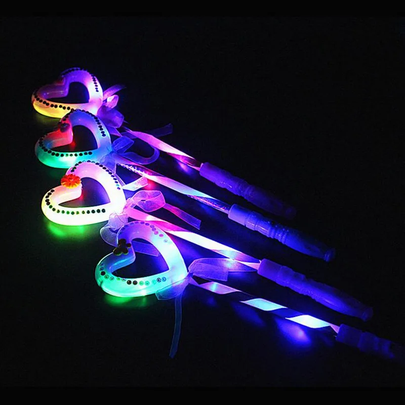 

Halloween Glowing Heart Stick Flashing Sticks for Sports Meeting Cheering Props Children Toys Concert Wedding Birthday Party