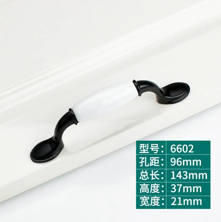 hole distance 96mm Быстрая, белая керамическая фурнитура, фурнитура для гардероба, американский стиль, керамические ручки для сада, европейский стиль, Вытяжная керамическая ручка - Цвет: hole distance 96mm