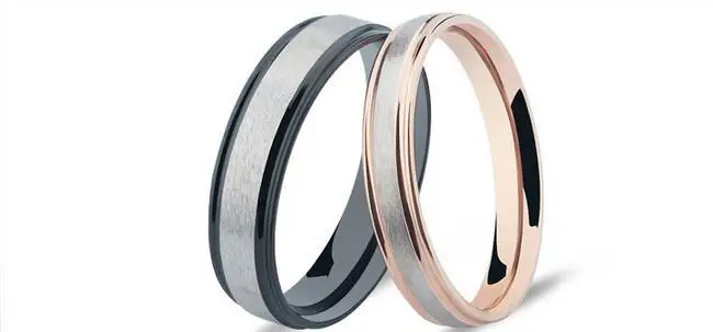 Матовое стандартное титановое кольцо черное золото|stainless steel couple rings|titanium ringcouple