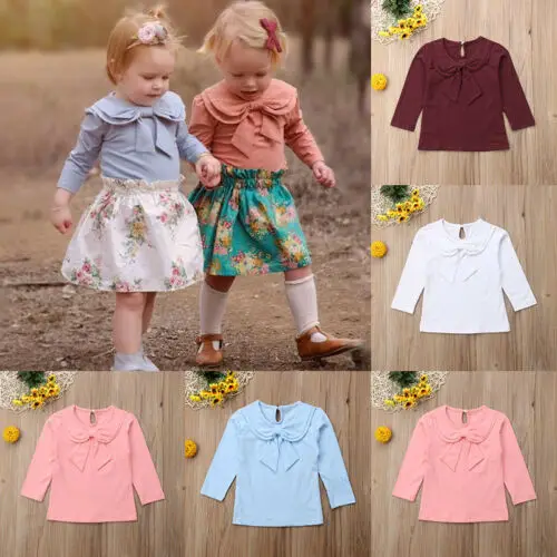 Повседневная детская одежда Pudcoco для маленьких девочек блузка с длинным рукавом