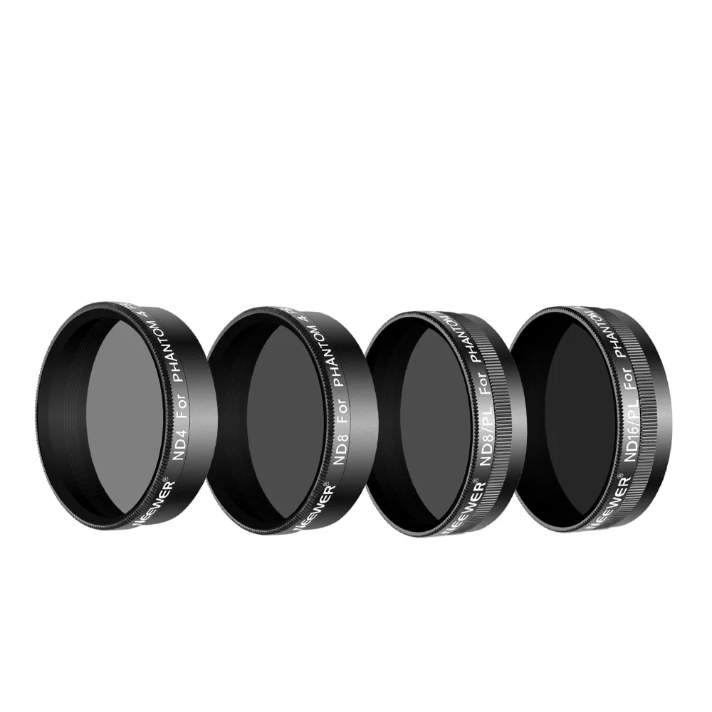 Neewer 4 шт. набор фильтров для объектива квадрокоптера DJI Phantom Pro включает в себя: ND4 +