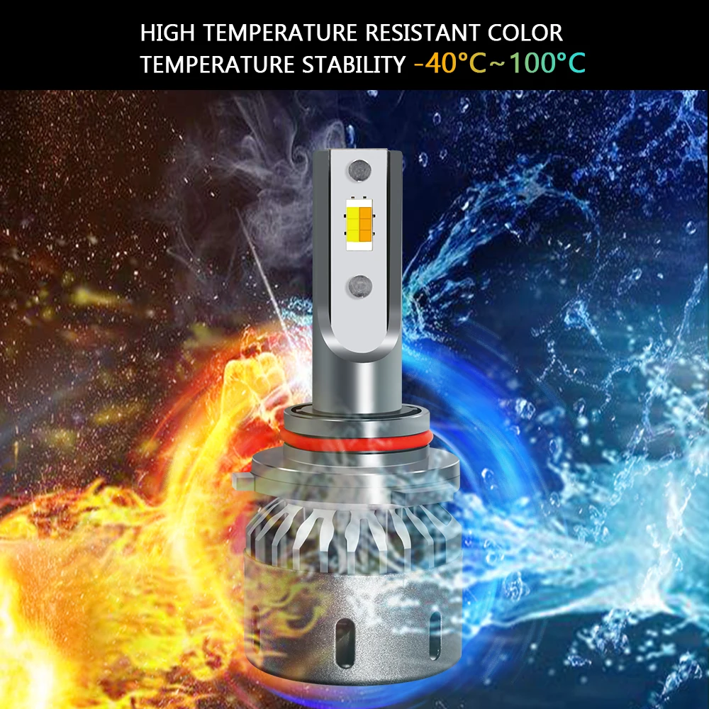 3 цвета F25C H4 светодиодный H7 H11 H1 9005 9006 9012 для автомобильных фар 12V светодиодный фары Противотуманные огни 3000k 4300k 6000K 10000LM