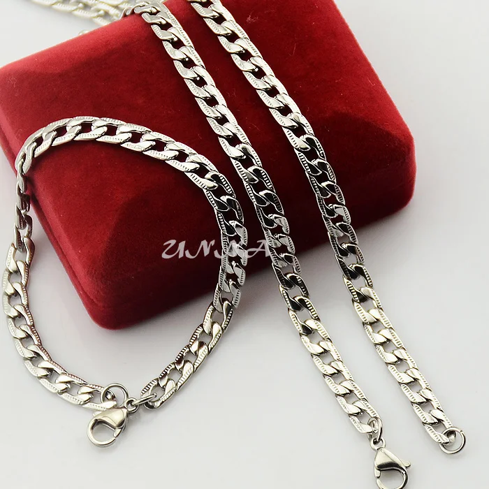 Цепочки из нержавеющей стали 316L для мужчин и женщин комплект ювелирных изделий
