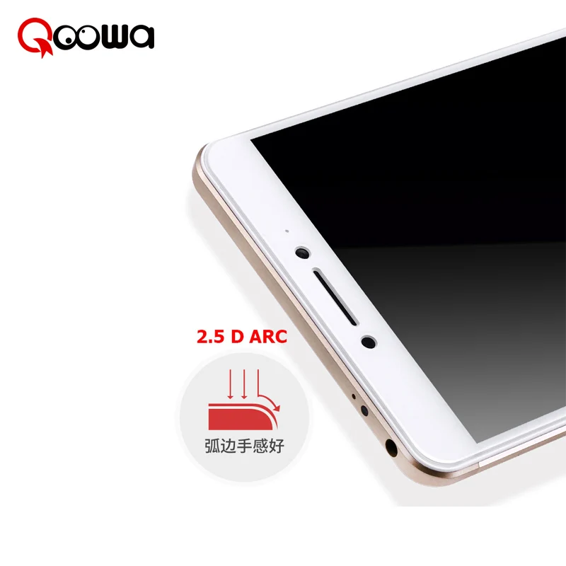 Qoowa Топ качество Экран протектор для Xiaomi Max 2 царапинам 2.5D изогнутые полное