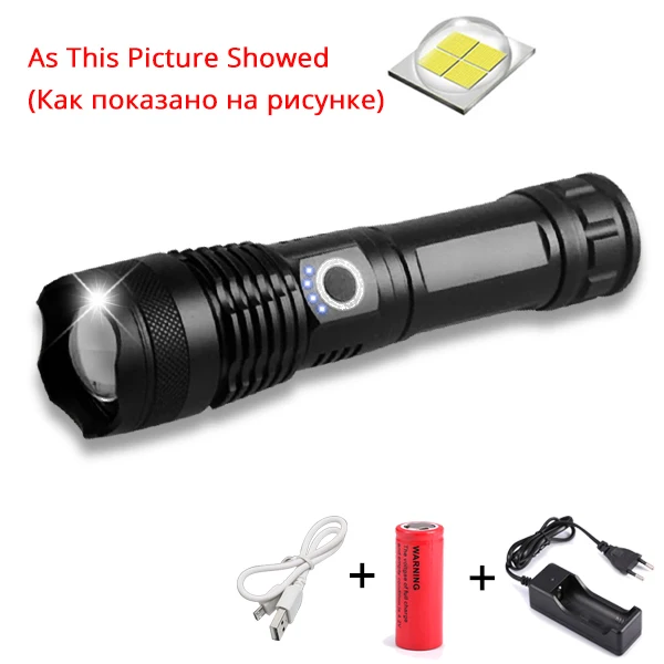 H14 XHP50.2 светодиодный фонарь Тактический самый мощный фонарик светодиодный фонарь фонари для охоты 26650 Водонепроницаемый USB Перезаряжаемые фонарь светодиодный - Испускаемый цвет: H14