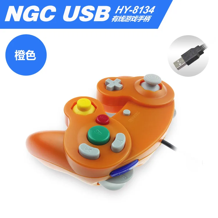 Для Gamecube контроллер USB проводной ручной джойстик для NAND для NGC GC контроллер для MAC компьютера ПК геймпад ns