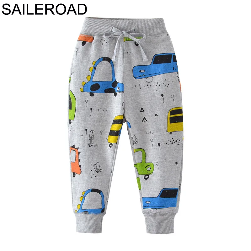 SAILEROAD Динозавр Pattern Зимние Брюки для Мальчиков Осень Детские Спортивные Брюки для Детской Одежды Мальчиков Свитер Брюки на 6 Лет - Цвет: 7072 same picture