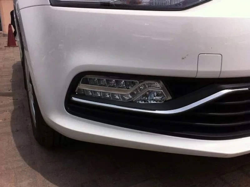 Автомобильные мигающие 2 шт. DRL для Volkswagen VW Polo Passat B7 дневные ходовые огни противотуманные фары