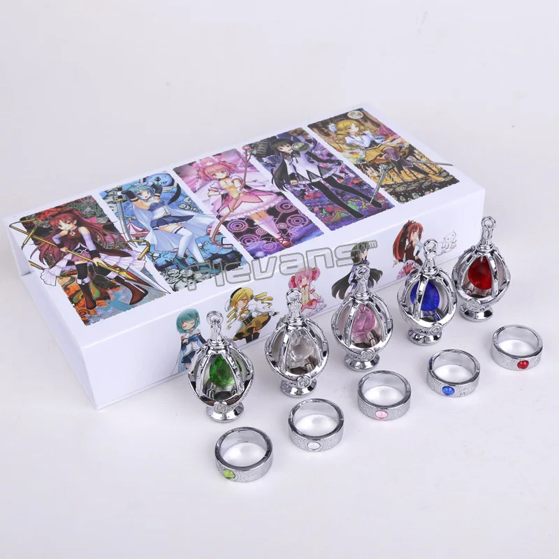 Аниме Косплэй комплект ювелирных изделий Puella Magi Madoka Magica Akemi Homura душа камень кулон
